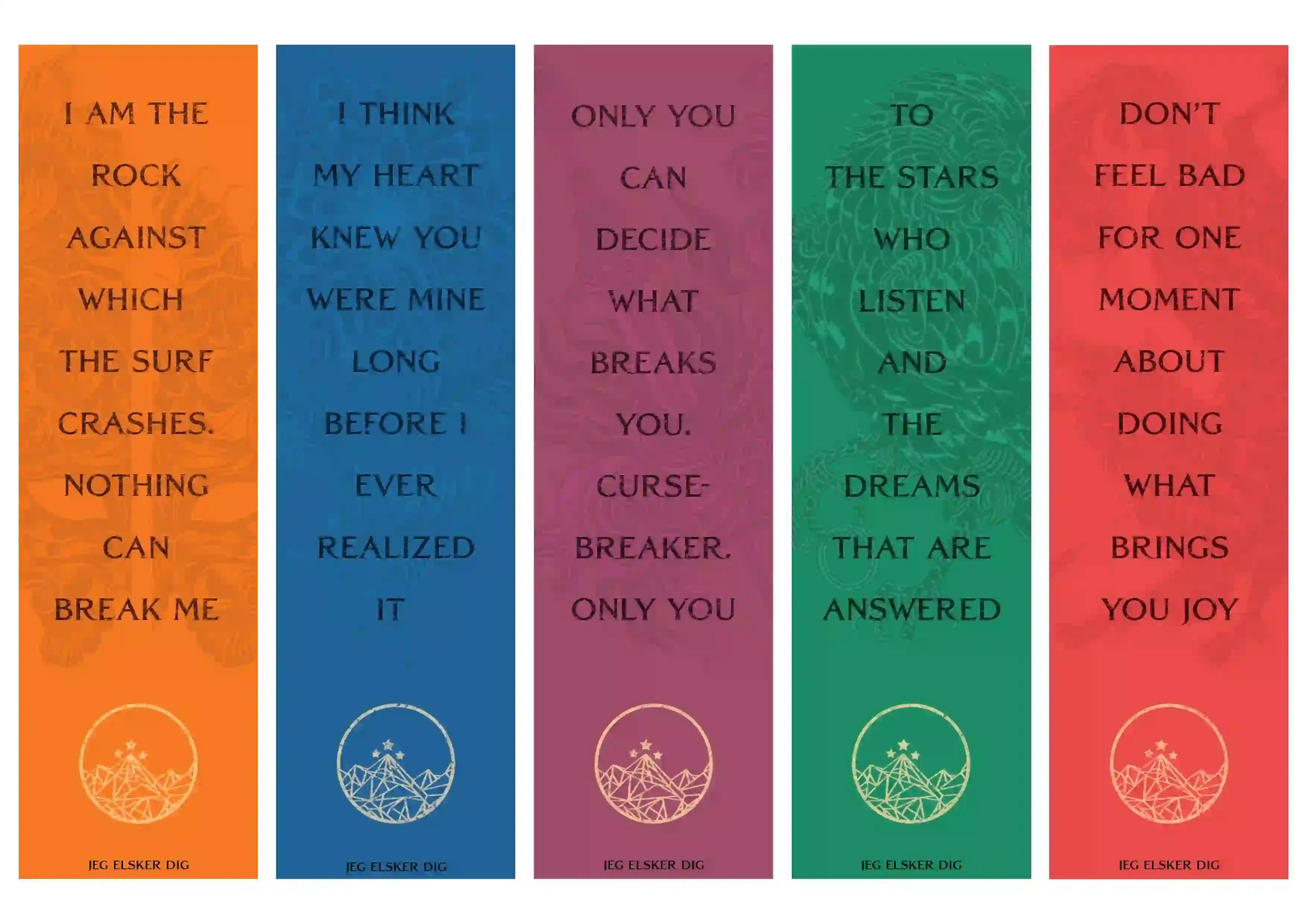 A Court Of bogmærke bagside koncept